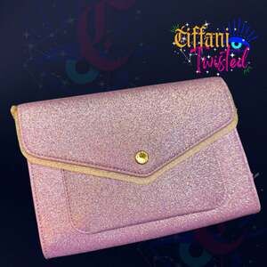 Kate Spade Glitter Envelope Crossbody Bag Lavender Pink NWT